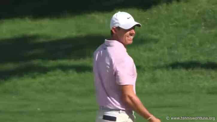 McIlroy, a crazy par with his feet in the water