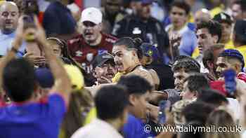 Liverpool striker Darwin Nunez BANNED for five games after jumping into the crowd and throwing punches after Uruguay's defeat by Colombia at the Copa America this summer