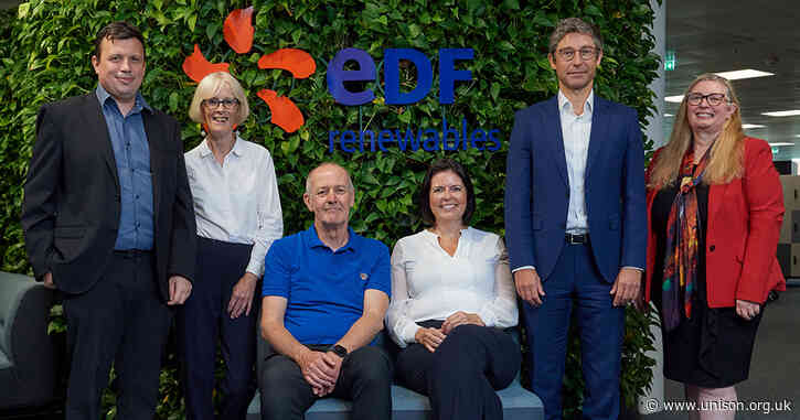 UNISON enters into recognition agreement with EDF Renewables