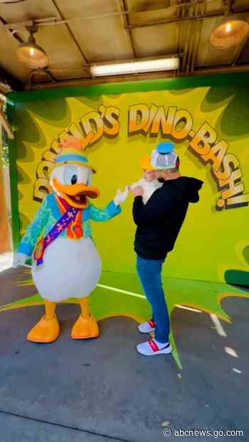 WATCH:  Baby adorably refuses to let go of Donald Duck