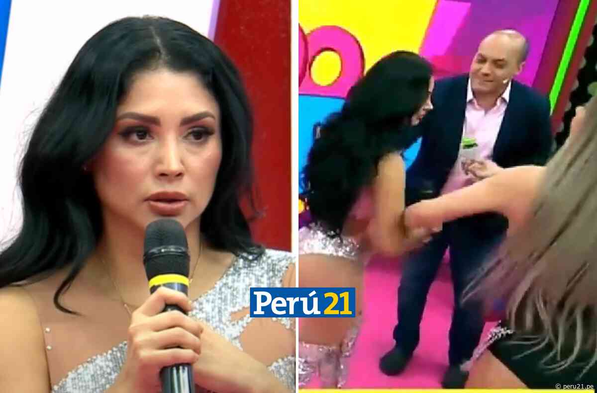 Pamela Franco abandona set de televisión tras ser acusada de 'amante' por 'Metiche' (VIDEO)