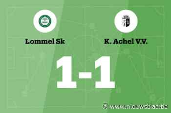 Achel VV speelt gelijk tegen Lommel SK B