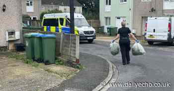 Police seen at house as 'smell of cannabis' reported