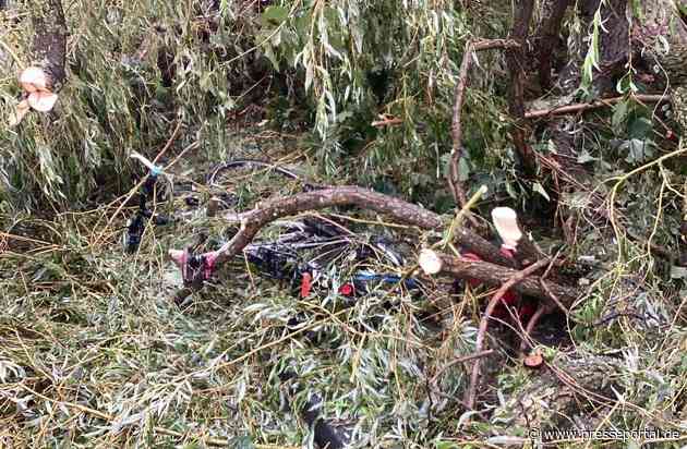 FW-GL: Fahrradfahrer in Bergisch Gladbach bei Gewitter von Baum begraben - durch Schutzengel nur leicht verletzt