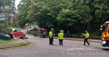 Gridlock as crash blocks busy road