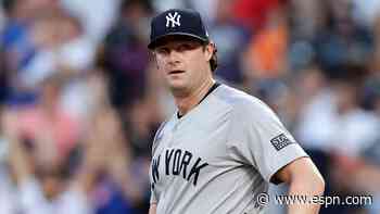 Yankees' Cole exits with cramping in right calf