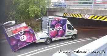 Ocado statement as van 'torn in half' after hitting bridge in city centre