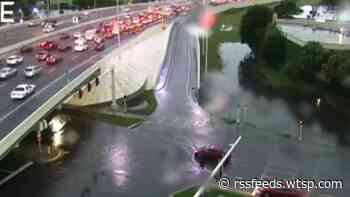 Flooding shuts down portions of I-275 SB and I-4 EB in Tampa