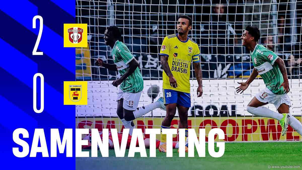 Frustrerende avond... 😫 | Samenvatting FC Dordrecht - SC Cambuur (2-0) 📺