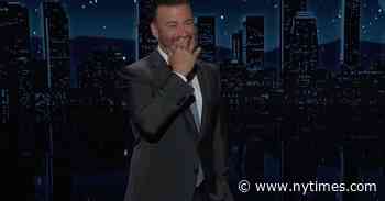 Jimmy Kimmel Laughs Off a Verbal Stumble