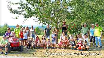 Kinder bei OGV Haiterbach: Fahrt mit Rasentraktor ist  Höhepunkt