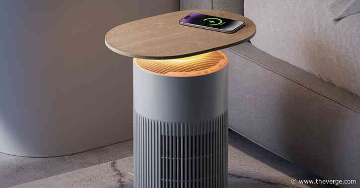 SwitchBot made an air purifier that’s also a table and charging station