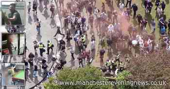 Chaotic new police footage shows mayhem that erupted across Manchester in far-right riots