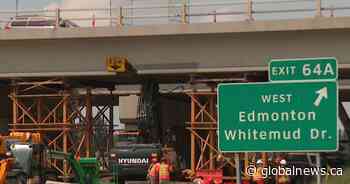 $2.3M in repairs needed to fix Whitemud overpass hit by excavator in east Edmonton