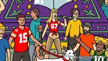 NFL fans left FURIOUS as Taylor Swift takes center stage in promo cartoon for 2024 season... but can you spot another VERY famous WAG?