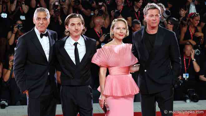 Apple Original Films celebrates world premiere of ‘Wolfs’ at Venice Film Festival with Brad Pitt, George Clooney and more