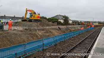 Work on second platform at Newquay Train Station taking shape