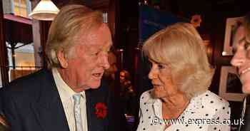 Queen Camilla reunites with her ex-husband at son Tom's new book launch