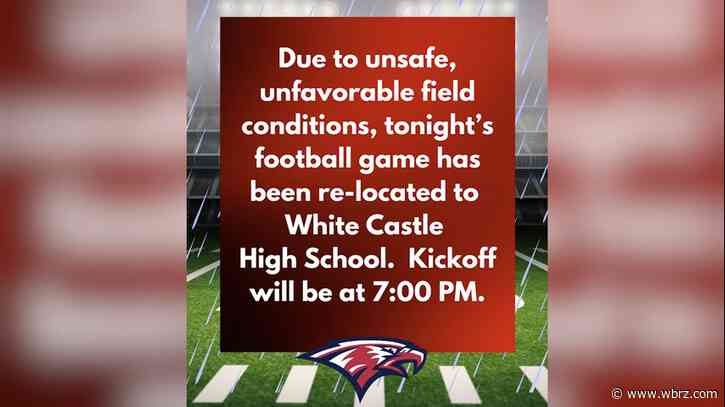 Some high school football games moved due to weather