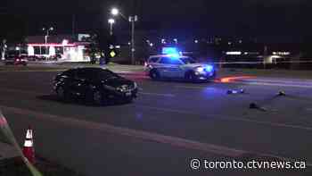 Man in life-threatening condition after being hit by car in Brampton