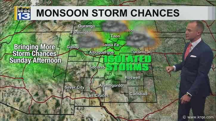 Warmer weather with mountain storms this weekend