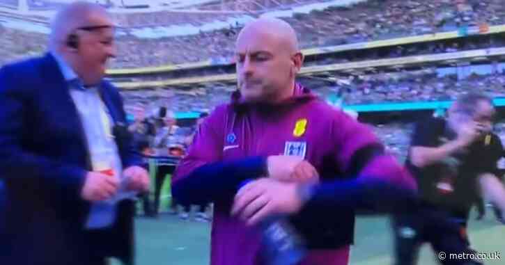 Lee Carsley makes first mistake as England manager by sitting in the wrong dugout