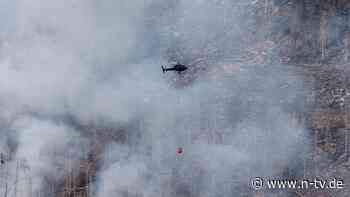 1000 Meter lange Feuerwand: Waldbrand am Brocken - Einsatz könnte noch Tage dauern