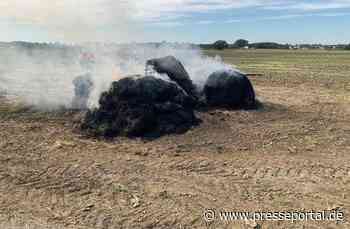 FW-DO: Feuer in Dortmund-Asseln Brand mehrerer Strohballen auf einem Feld