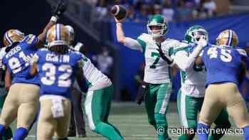 Winnipeg Blue Bombers down Saskatchewan Roughriders 26-21