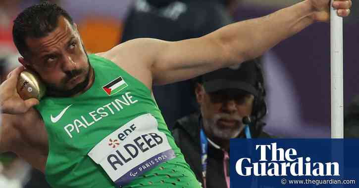 ‘We are freed in Gaza by sport’: shot putter flies Palestinian flag at Paralympics