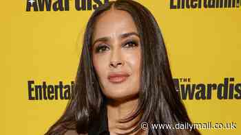 Salma Hayek, 58, is a brunette bombshell in sheer blouse at Entertainment Weekly party during TIFF