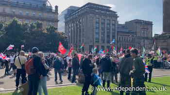 Thousands turn out to oppose Tommy Robinson-backed ‘Pro-UK’ rally