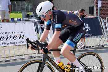 Matteo Toortelboom op het podium in Lebbeke