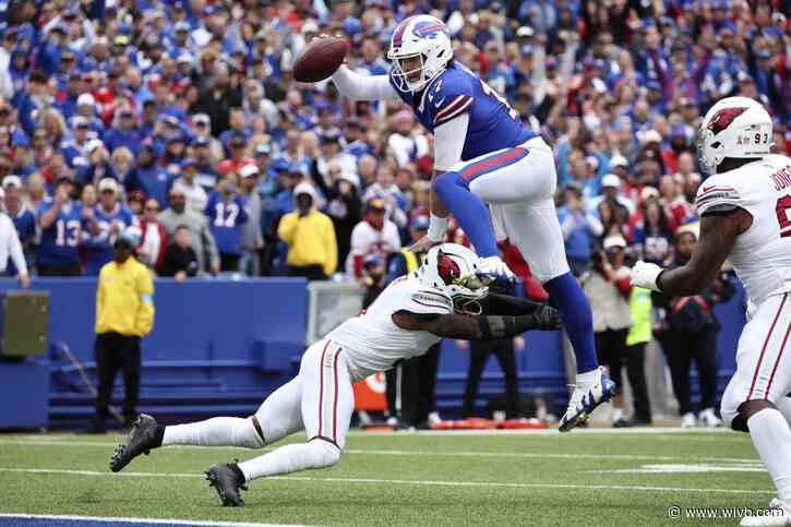 Josh Allen throws 2 TDs, runs for 2 others as Bills rally for 34-28 win over Cardinals