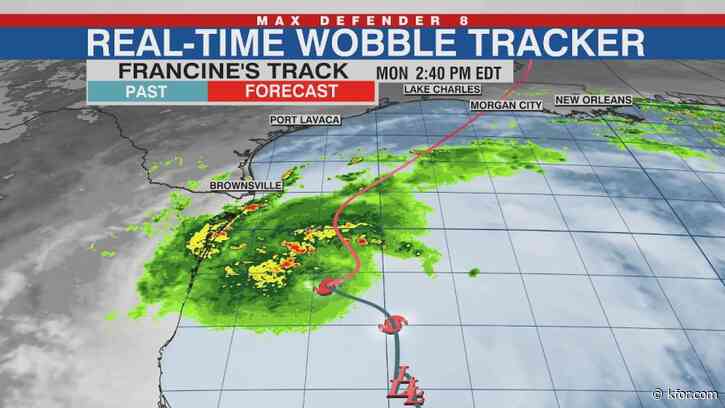 LIVE: Tropical Storm Francine real-time wobble tracker