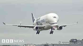 Watch: &#145;World&#146;s strangest-looking plane&#146; lands at Heathrow