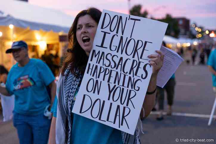 GALLERY: Protesters continue to raise awareness of ongoing genocide in Gaza during NC Folk Festival