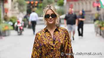 Ashley Roberts catches the eye in trendy animal print co-ord as she departs Heart Radio