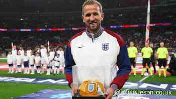 Kane marks 100th cap with 2 goals in England win