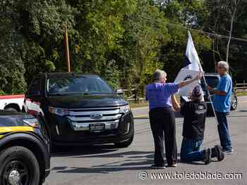 Photo Gallery: Anti-war protesters block entrance to 180th Air National Guard Base