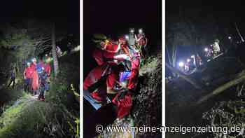 Plötzlich wird es dunkel am Berg: Bergwacht rettet völlig erschöpfte Wanderin (28) in Fünf-Stunden-Einsatz