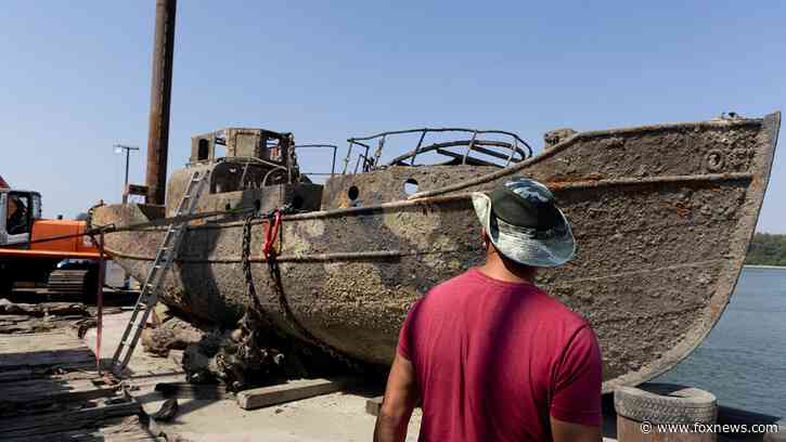 Low Danube reveals sunken World War Two ships in Serbia, Hungary