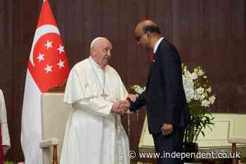 Watch: Pope Francis holds Holy Mass for 50,000 people in Singapore