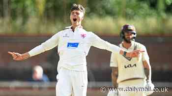 Teenage son of Ashes-winning captain takes 11 wickets to bowl Somerset to stunning last-gasp win over Surrey in county championship thriller