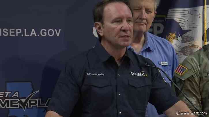 Landry, Kennedy, state officials commend state's preparedness in wake of Hurricane Francine