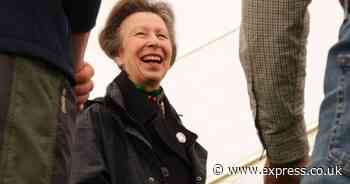 Princess Anne roars with laughter as she attends International Sheep Dog Trials