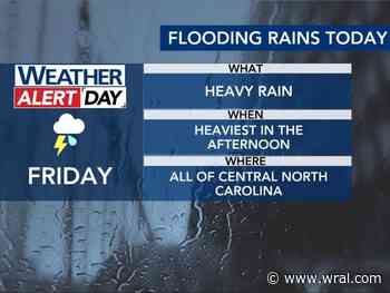 WRAL Weather Alert Day: Steady rain lasts into Friday evening. Drive with care