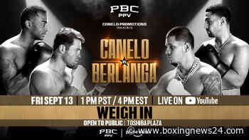 Canelo Alvarez 166.8 vs. Edgar Berlanga 167.7 – Weigh-in Results for Saturday