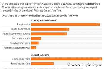 Report finds 'no evidence' Hawaii officials prepared for wildfire that killed 102 despite warnings