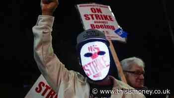 Turbulence at Boeing as workers down tools in first strike for 16 years after rejecting a 25 pay rise